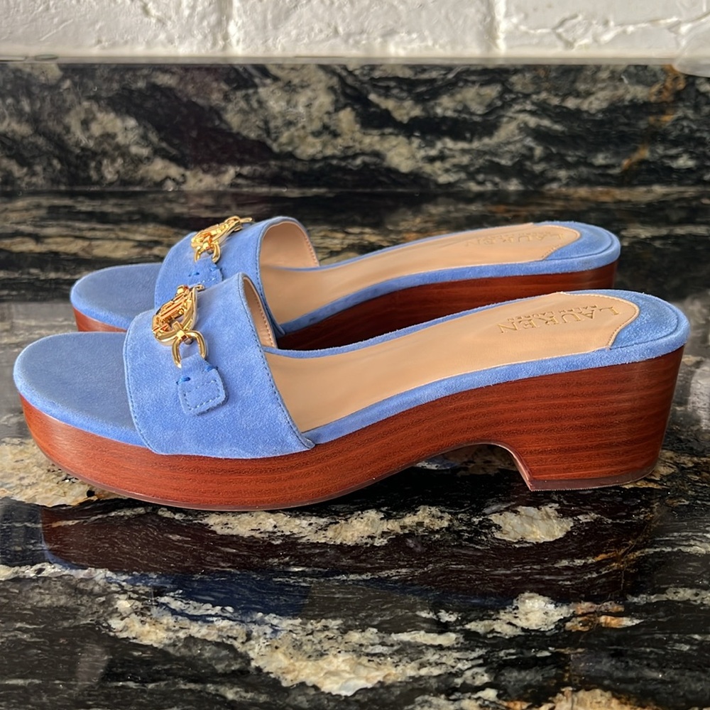 NWOT Ralph Lauren Roxanne Embellished Platform Sandals - Picture 6 of 16